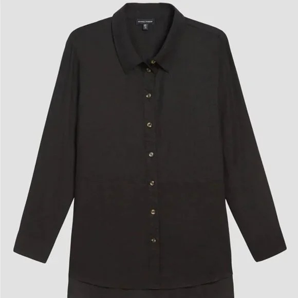 NWT Universal Standard Black Dawn Linen Hi Low Tunic size 18-20 - Picture 4 of 11